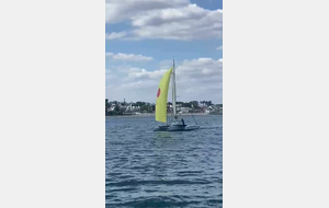 Gennaker jaune à la Trinité